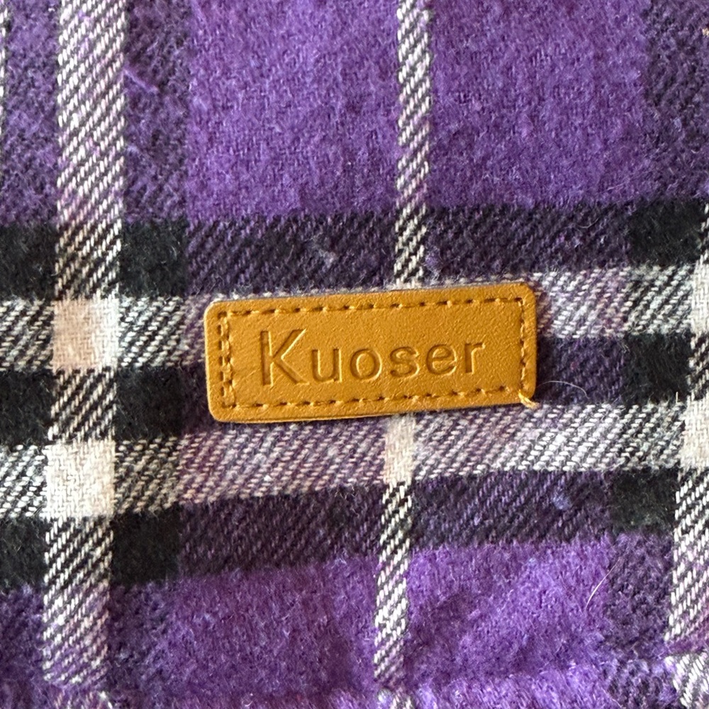 Kuoser Purple Plaid Dog Coat - Picture 3 of 6